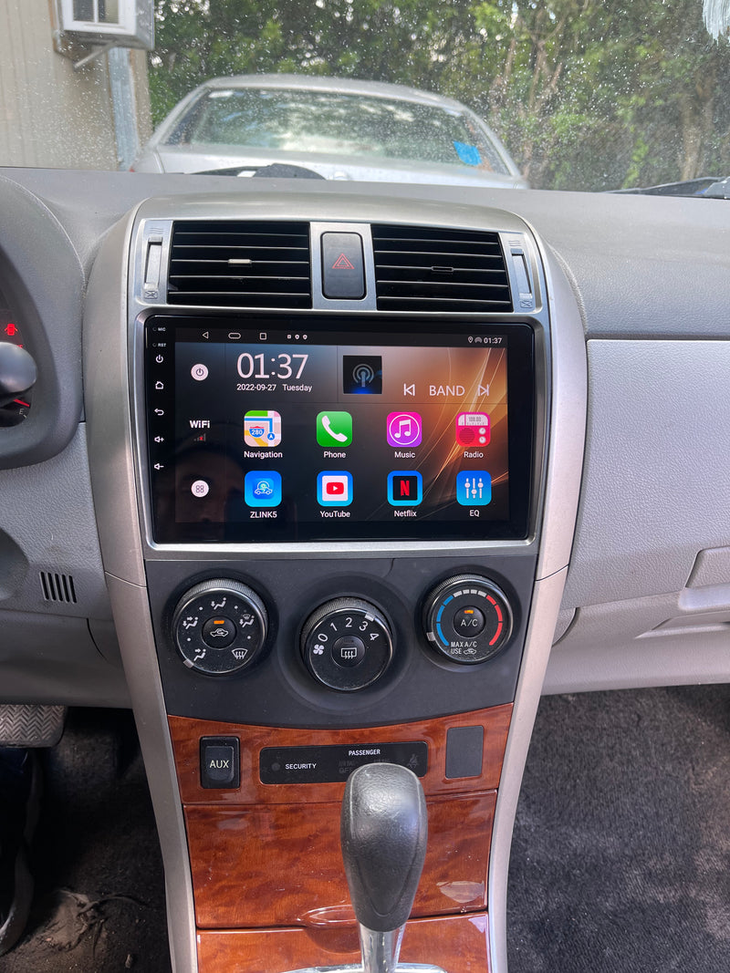 9" Toyota Corolla 2009-2010 Android 10 QUAD CORE 2/32gb Apple CarPlay and Android Auto w/ac vent cutout - Xstream audio systems