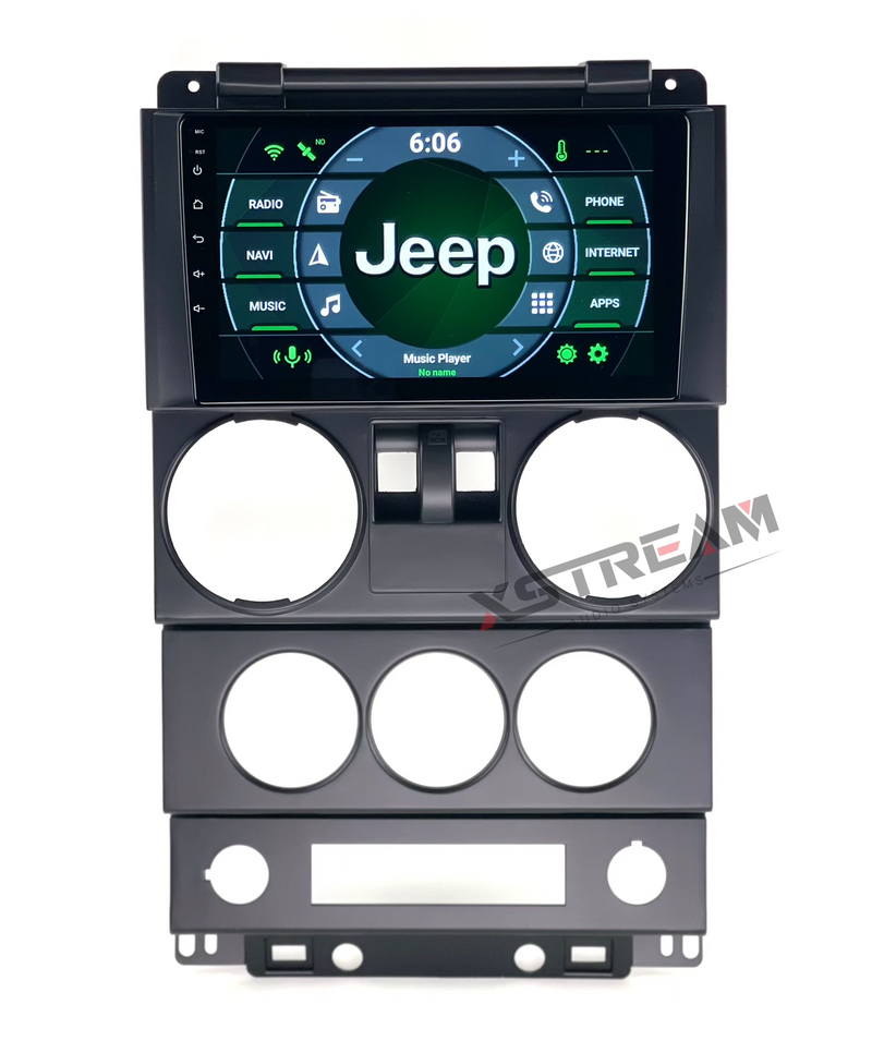9" Jeep Wrangler 2007-2010 2 door JKU plug and play 2/32GB Apple CarPlay/Android auto+DSP - Xstream audio systems