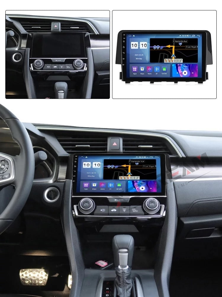 9" 2016-2019 Honda Civic Car Stereo Android 11 QUAD CORE 2/32gb w/apple carplay & android auto 4g sim - Xstream audio systems