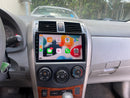 9" Toyota Corolla 2009-2010 Android 10 QUAD CORE 2/32gb Apple CarPlay and Android Auto w/ac vent cutout - Xstream audio systems